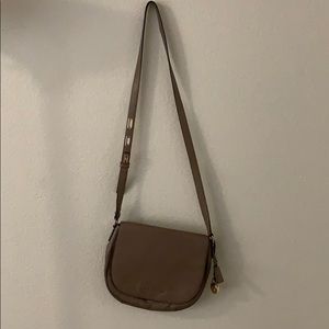 Beige side purse